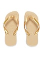 view 1 of 5 Top Logo Metallic Sandal in Golden