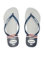 view 1 of 5 SANDALIA SLIM NAUTICAL in White, Navy & Red