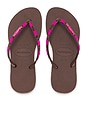view 1 of 5 SANDALIA SLIM GLOW in Dark Brown