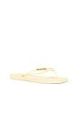 view 3 of 5 Slim Square Logo Metallic Sandal in Buttercream