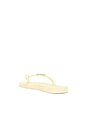 view 4 of 5 Slim Square Logo Metallic Sandal in Buttercream