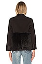 view 3 of 4 Denim Jacket With Faux Fur in Black