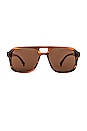 view 1 of 3 Croupier Sunglasses in Polarized Havana Brown