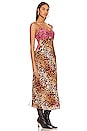 view 2 of 4 VESTIDO TIPO LENCERÍA LARGO MEDIO in Natural Cheetah & Camel Black