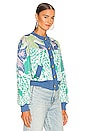 view 2 of 4 Alegra Jacquard Bomber Jacket in Blue