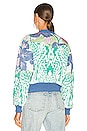 view 3 of 4 Alegra Jacquard Bomber Jacket in Blue