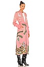 view 3 of 4 Roaring Tiger Jacquard Duster in Pink