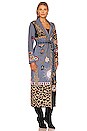 view 3 of 4 Enchanted Leopard Jacquard Duster in Navy & Black