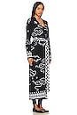 view 3 of 4 Cotton Jacquard Duster in Lucky Clouds Black
