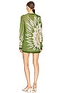 view 3 of 4 Jacquard Deep V-neck Cardigan in Cactus Green