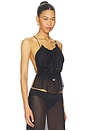 view 2 of 4 TOP DE TIRAS CUADRADAS in Black