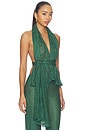 view 2 of 5 TOP HALTER KNIT SCARF in Green