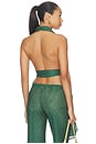 view 3 of 5 TOP HALTER KNIT SCARF in Green