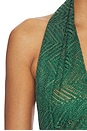view 5 of 5 TOP HALTER KNIT SCARF in Green