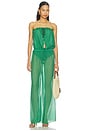 view 5 of 5 TOP SIN TIRANTES BANDEAU SILK in Green