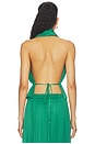 view 3 of 4 TOP HALTER SILK TULLE in Green