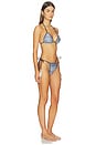 view 2 of 4 Knit Triangle Bikini Set in Blue
