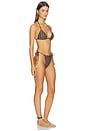 view 2 of 5 Knit Triangle Bikini Set in Brown
