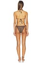 view 3 of 5 Knit Triangle Bikini Set in Brown