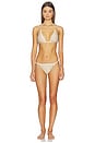 view 1 of 5 Pom Pom Bikini Set in White & Gold