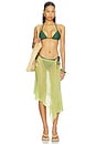 view 4 of 5 Knit Triangle Bikini in Green
