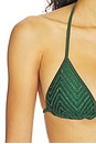 view 5 of 5 Knit Triangle Bikini in Green