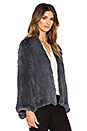 view 2 of 3 Emily Dyed Rabbit Fur Jacket in Thunder
