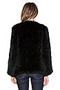 view 3 of 3 Emily Rabbit Fur Jacket in Black