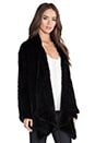 view 2 of 4 Ashleigh Rabbit Fur Coat in Black