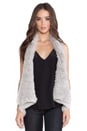 view 1 of 3 Indie Rabbit Fur Vest in Ash