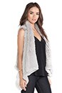 view 2 of 3 Indie Rabbit Fur Vest in Ash