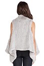 view 3 of 3 Indie Rabbit Fur Vest in Ash