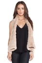 view 1 of 3 Indie Rabbit Fur Vest in Camel