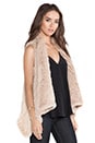 view 2 of 3 Indie Rabbit Fur Vest in Camel