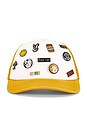 view 1 of 2 GORRA DE CAMIONERO PIN in White & Gold