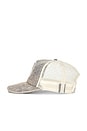 view 3 of 3 Rhinestone Smiley Meshback Hat in Dirty Indigo & Bone