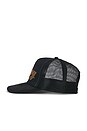 view 3 of 3 Leather Studded Script Meshback in Black