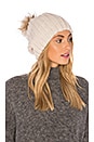 view 1 of 3 Julie Beanie With Raccoon Fur in Pearl