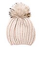 view 3 of 3 Julie Beanie With Raccoon Fur in Pearl