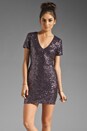 view 1 of 6 Karina Sequin Dress in Eggplant