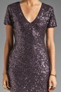 view 5 of 6 Karina Sequin Dress in Eggplant