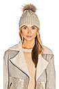 view 1 of 4 BONNET AVEC POMPON EN FOURRURE DE RATON LAVEUR ORIGINE ASIE TYLER in Putty