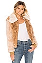 view 1 of 4 Ryder Rabbit Fur Jacket in Caramel