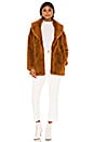 view 1 of 4 Ava Faux Fur Coat in Cinnamon
