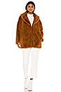 view 2 of 4 Ava Faux Fur Coat in Cinnamon