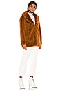 view 3 of 4 Ava Faux Fur Coat in Cinnamon