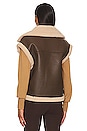 view 4 of 5 BLOUSON SANS MANCHES IMITATION CUIR XANDER in Coco