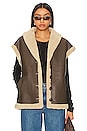 view 1 of 5 Filippa Faux Leather Vest in Coco