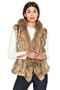 view 2 of 5 Lara Rabbit & Asiatic Raccoon Fur Vest in Natural