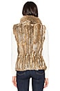 view 4 of 5 Lara Rabbit & Asiatic Raccoon Fur Vest in Natural
